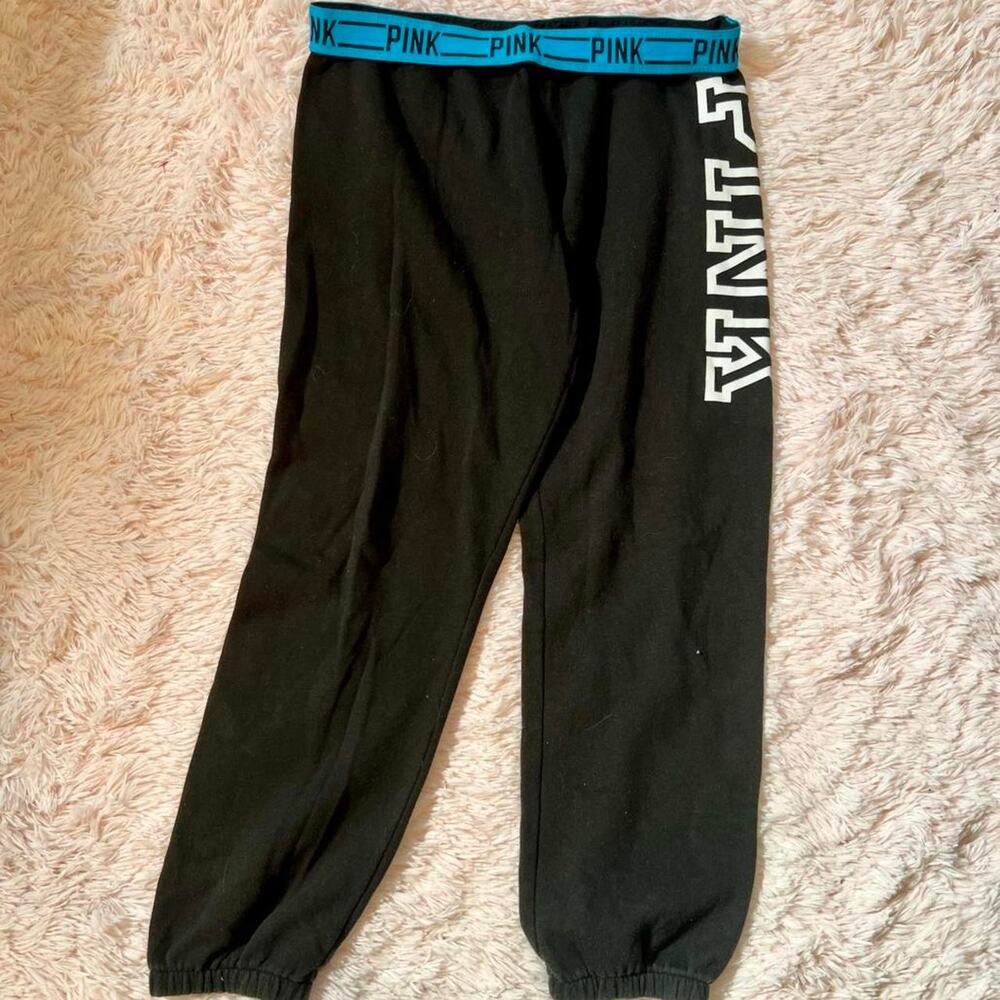 PINK VS Logo Printed Waistband Casual Athletic Lounge Sleepwear Jogger Sweatpant